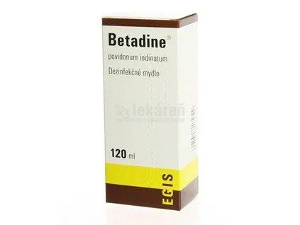 BETADINE dezinfekčné mydlo 75 mg/ml sol der (fľ.plast.hnedá) 1x120 ml